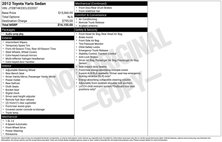 2012 Toyota Yaris Fleet