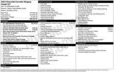 2024 Chevrolet Corvette Stingray