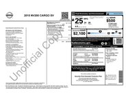 2015 Nissan NV200 SV