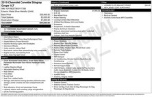 2019 Chevrolet Corvette Stingray